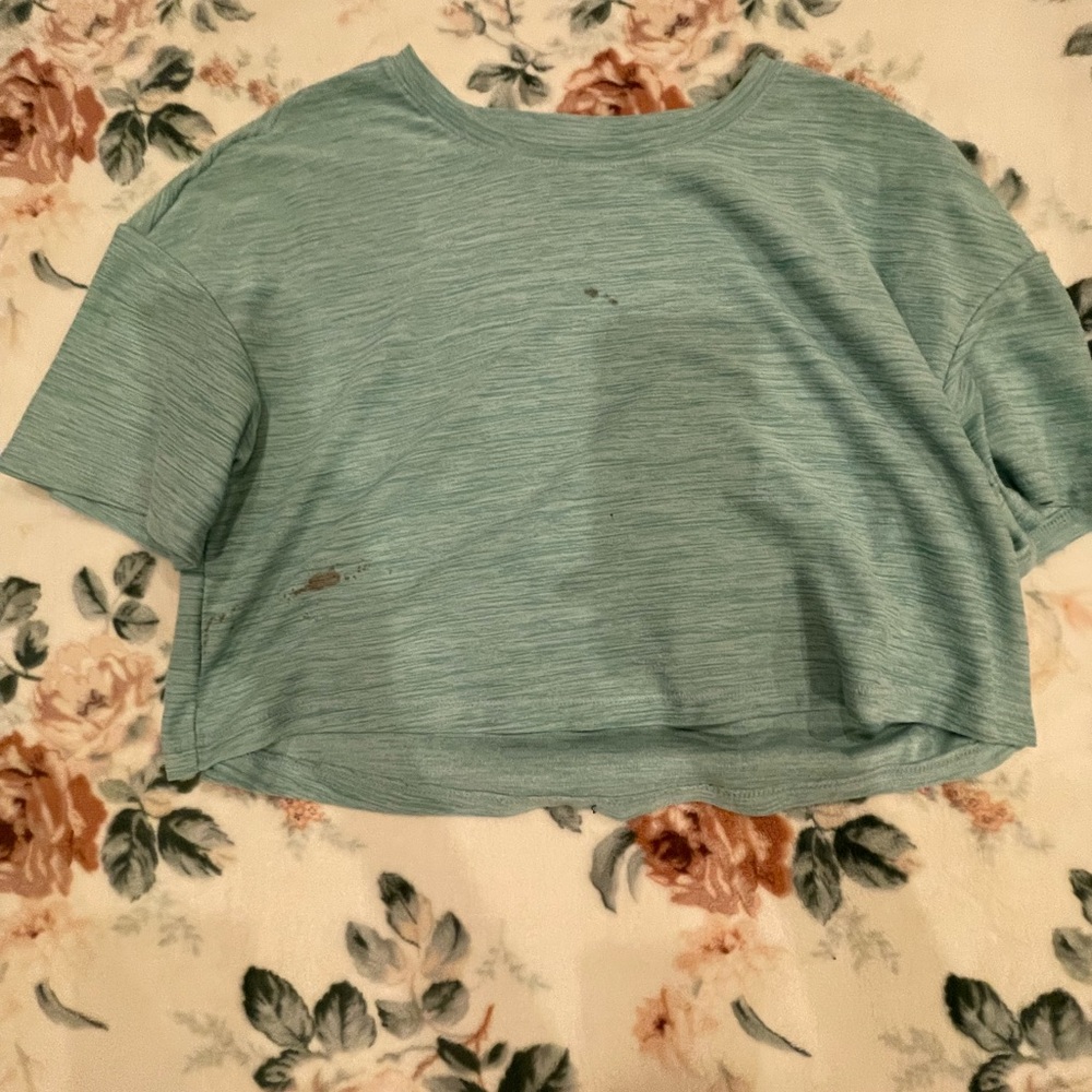 Old Navy Green Boxy Crop T-Shirt